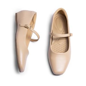 Mary Jane Flat Shoes with Arch Support and Hidden Wedge Heel, Women Ballet Flats, Mary Jane Flats, Comfortable Dress Shoes
