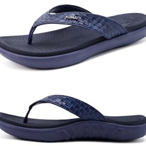 Womens Flip Flops Ladies Yoga Mat Comfortable Walking Thong Sandals With Plantar Fasciitis Arch Support Slip On Indoor Outdoor