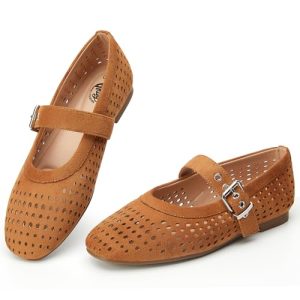 Mary Jane Shoes Women, Mary Jane Flats for Women, Ballet Flats Shoes Round Toe Mary Jane Flats Shoes Dressy Comfortable