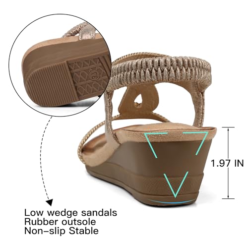 Womens Sandals Wedge Low: Wedge Sandal Women Dressy Summer