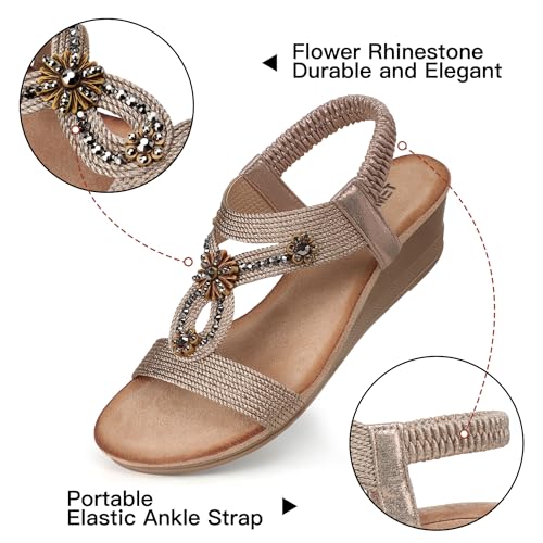 Womens Sandals Wedge Low: Wedge Sandal Women Dressy Summer