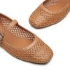 Mary Jane Shoes Women Woven Flats for Women Dressy Ballet Flats Squared Toe Mary Jane Flats Shoes